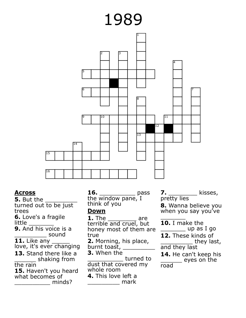 1989 Crossword