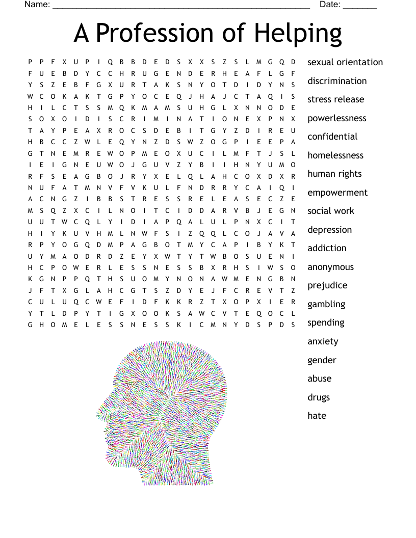 A Profession of Helping Word Search