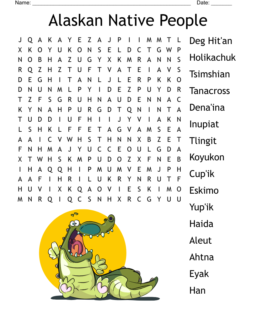 Alaskan Native People  Word Search