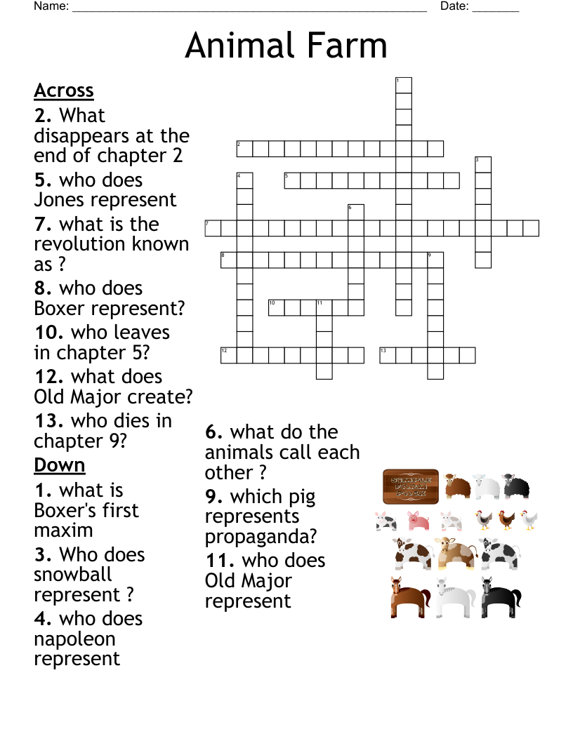 Animal Farm Crossword