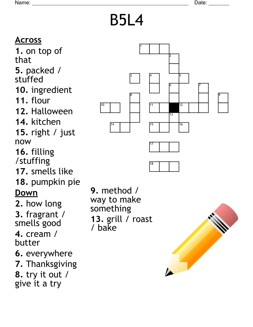 B5L4 Crossword