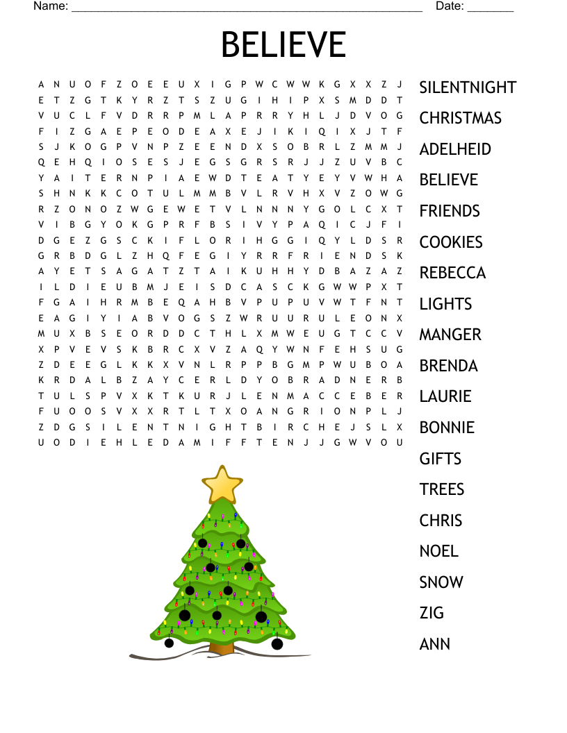 BELIEVE Word Search