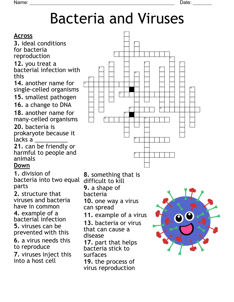Bacteria and Viruses Crossword