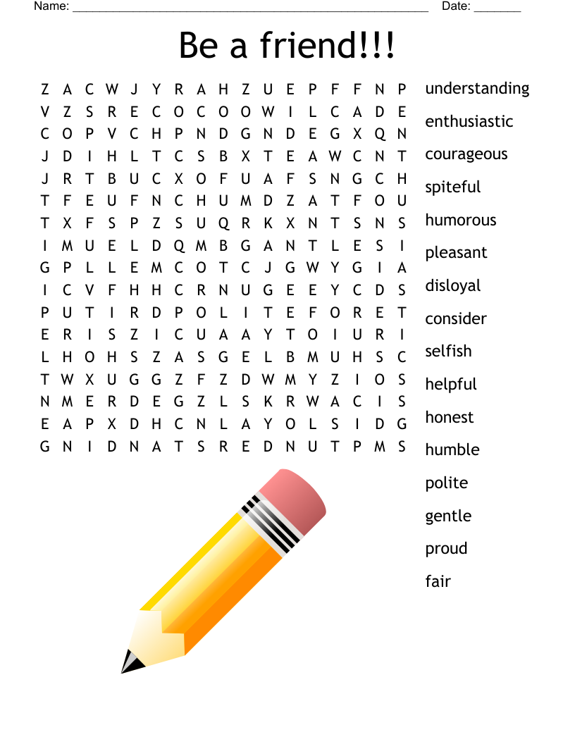 Be a friend!!! Word Search