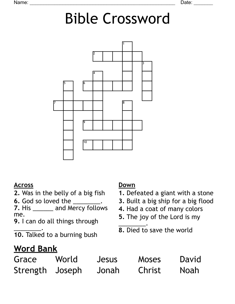 Bible Crossword