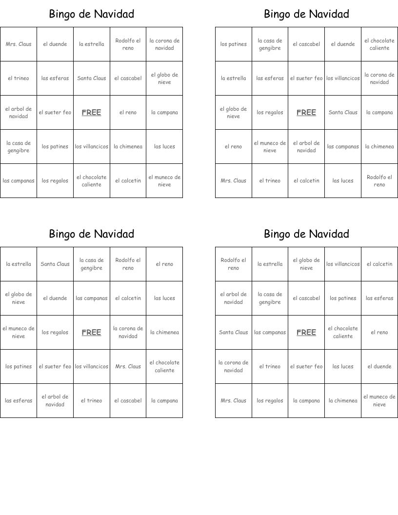  Bingo de Navidad