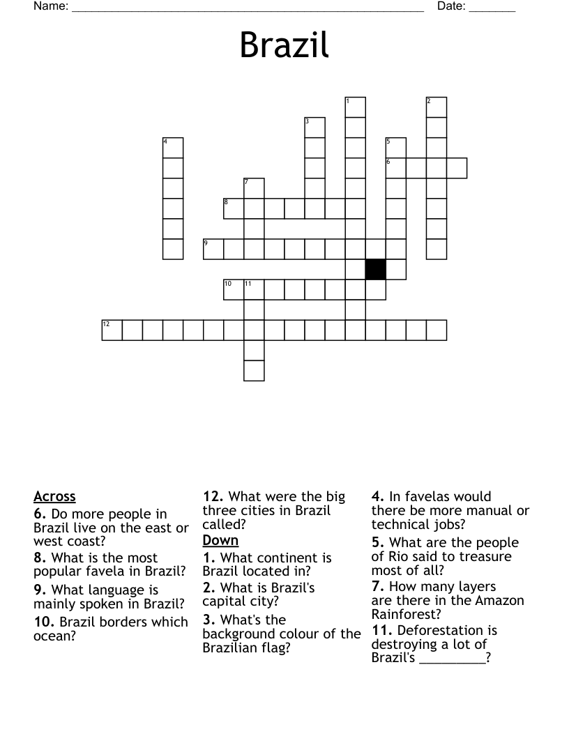 Brazil  Crossword