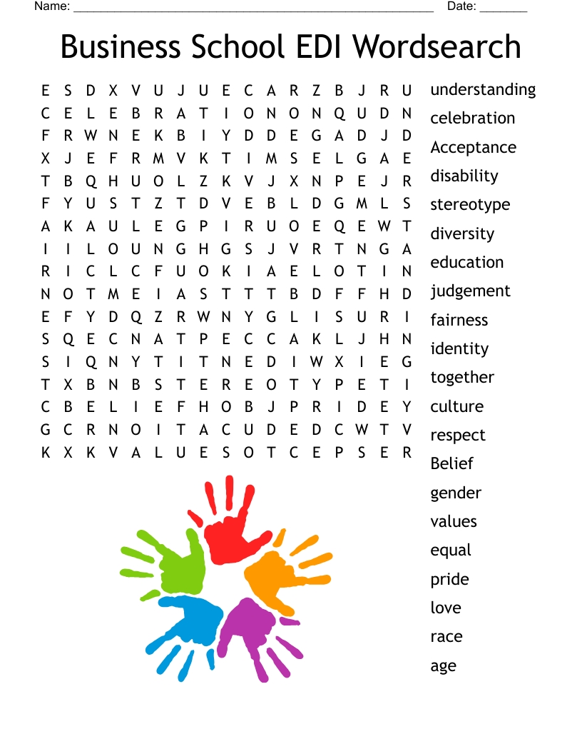 Business School EDI Wordsearch