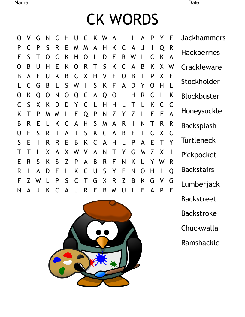 CK WORDS Word Search