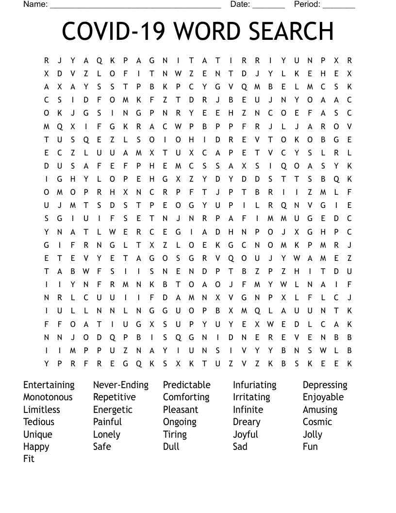 COVID-19 WORD SEARCH