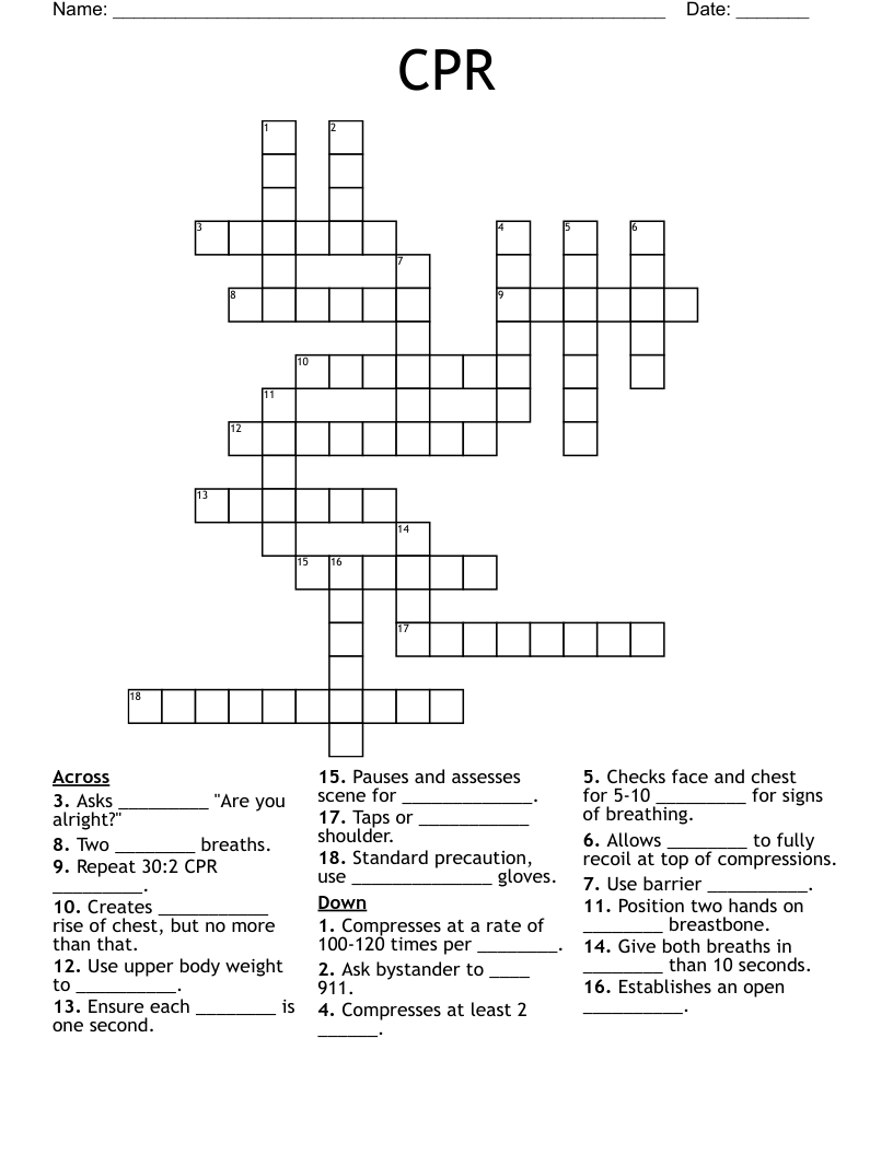 CPR Crossword