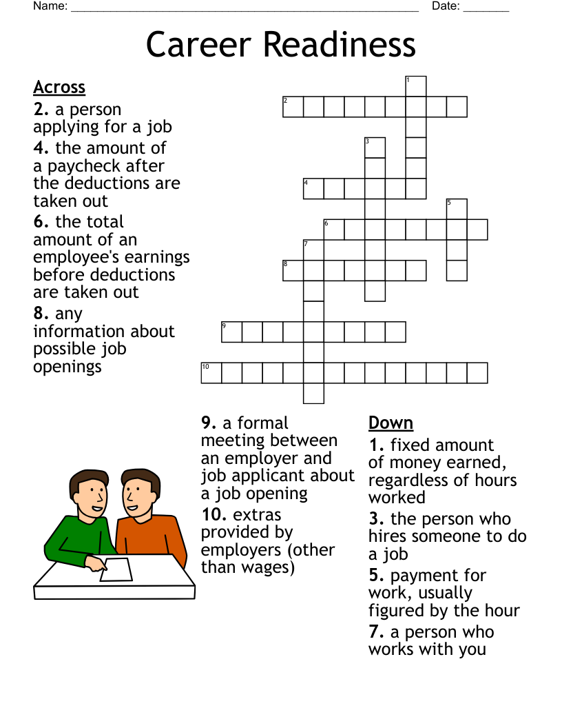 Career Readiness Crossword