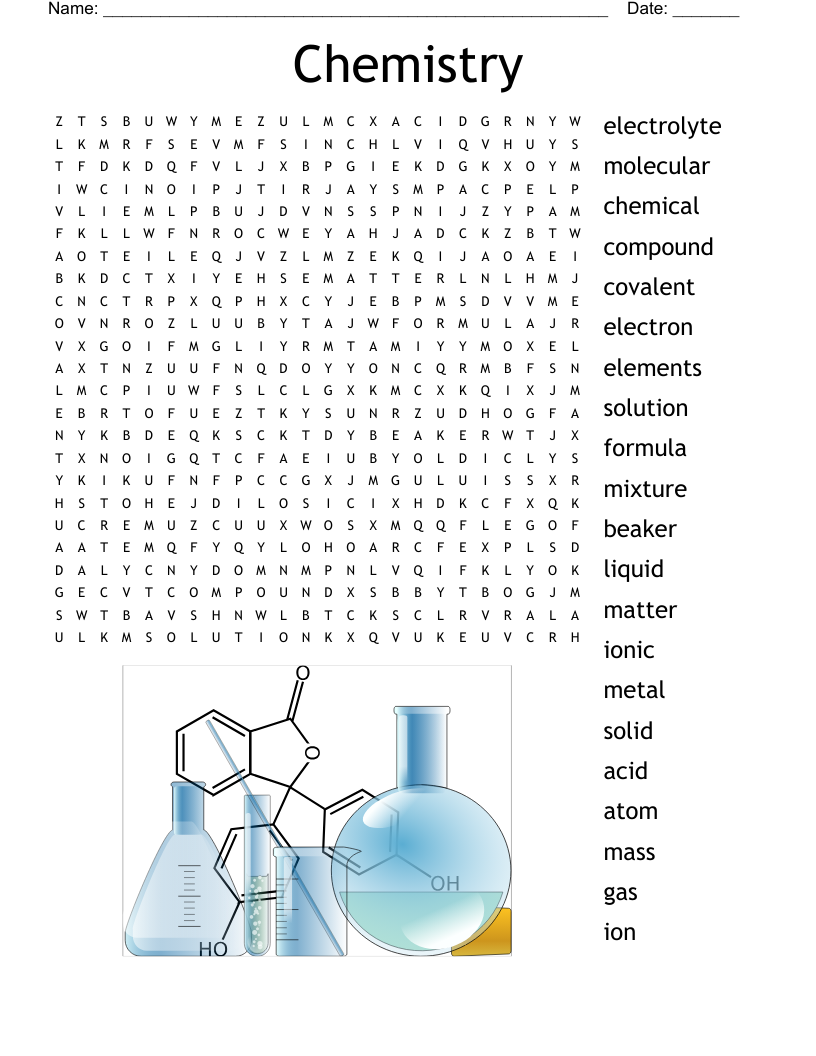 Chemistry  Word Search