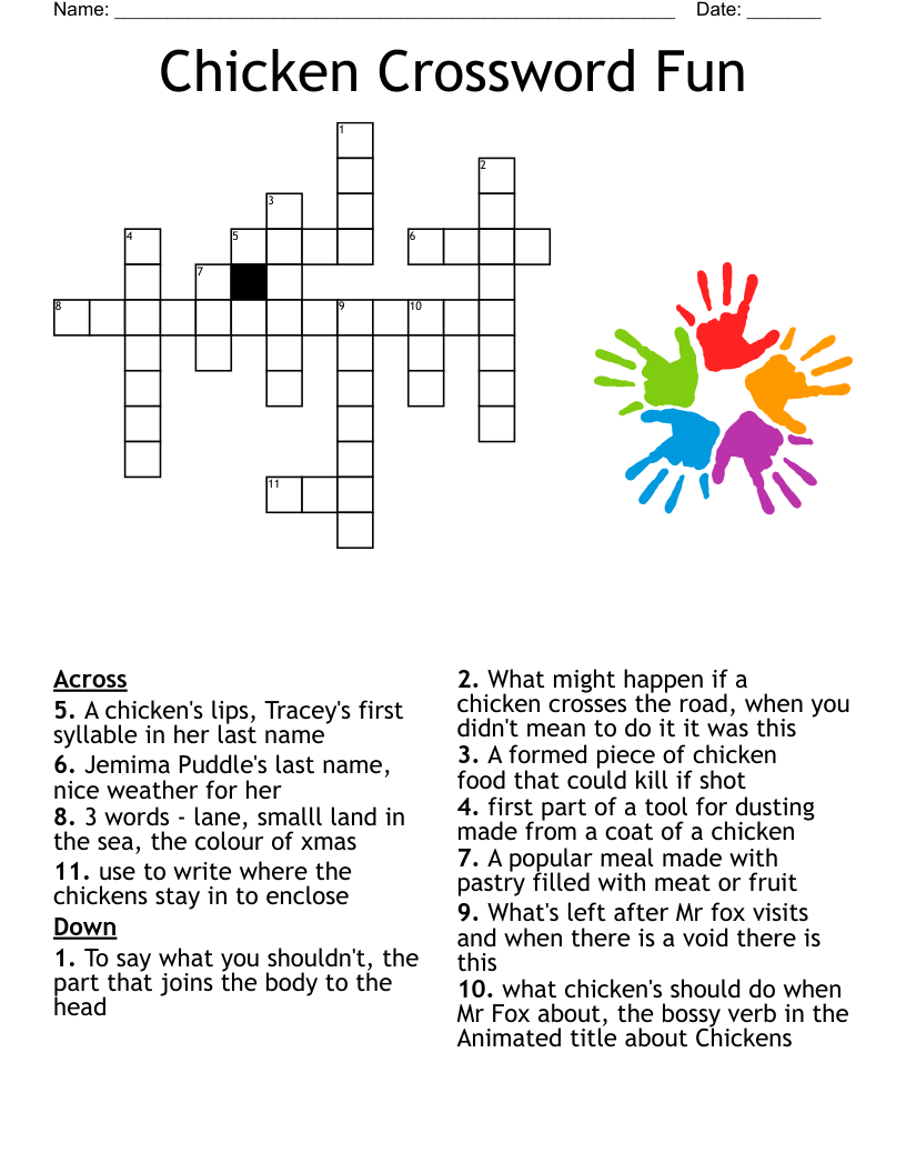 Chicken Crossword Fun