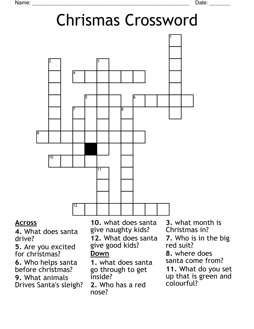 Chrismas Crossword
