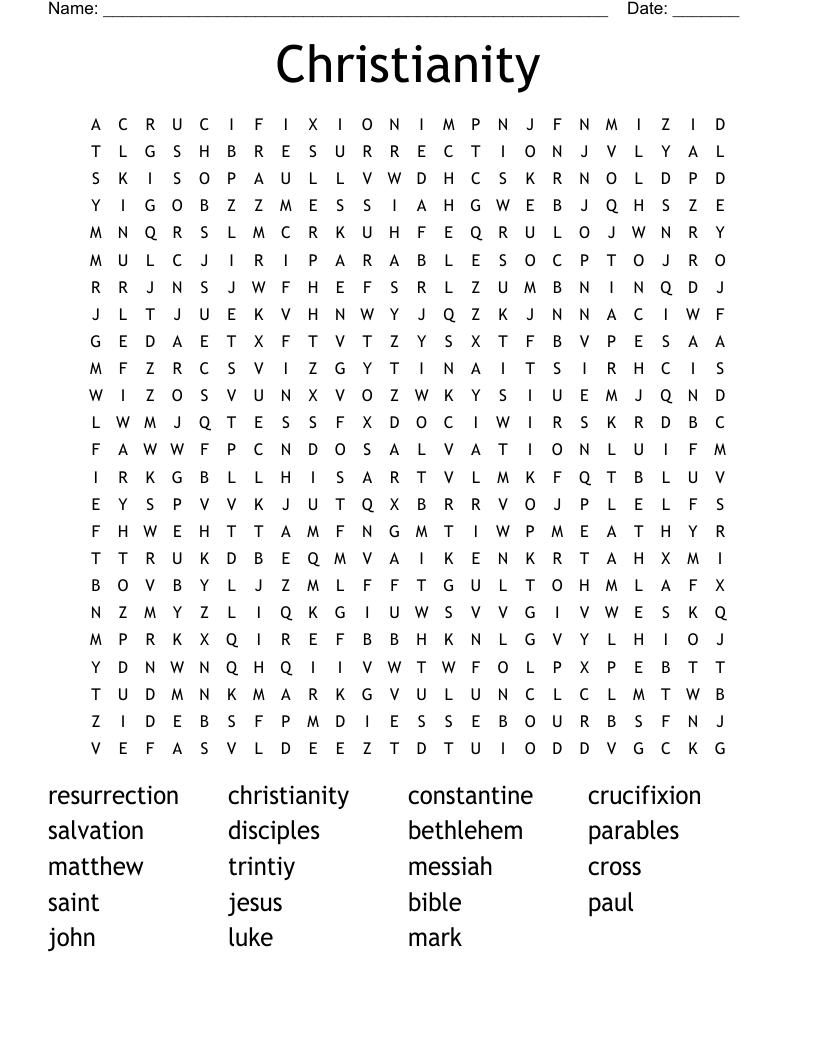 Christianity Word Search