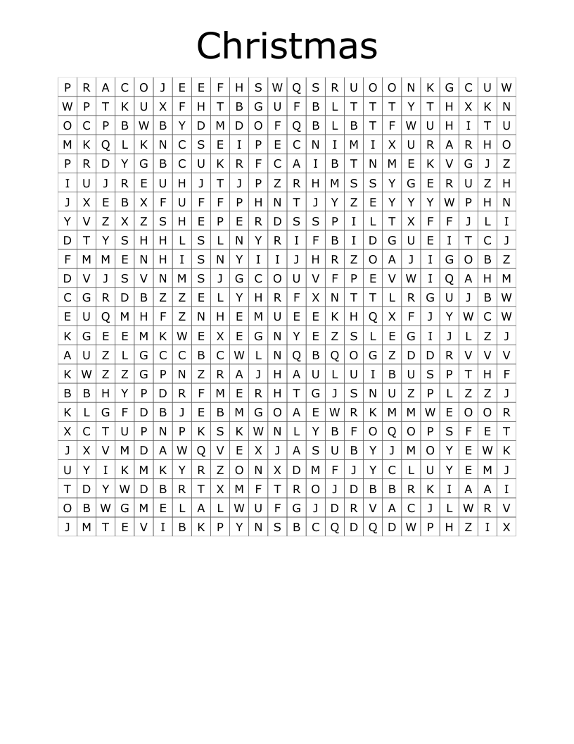 Christmas Word Search