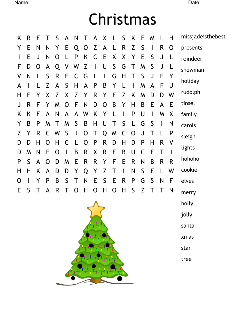 Christmas Word Search