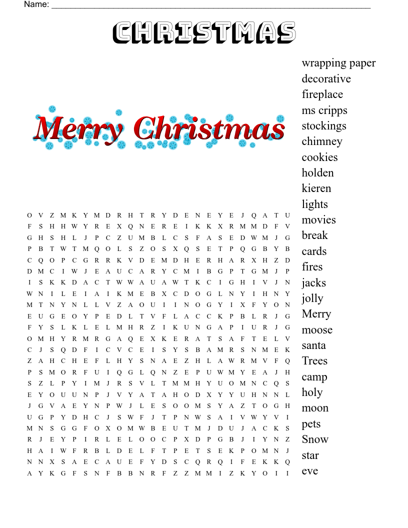 Christmas  Word Search