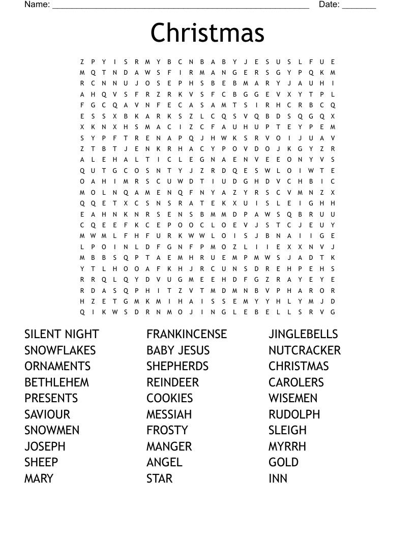 Christmas Word Search