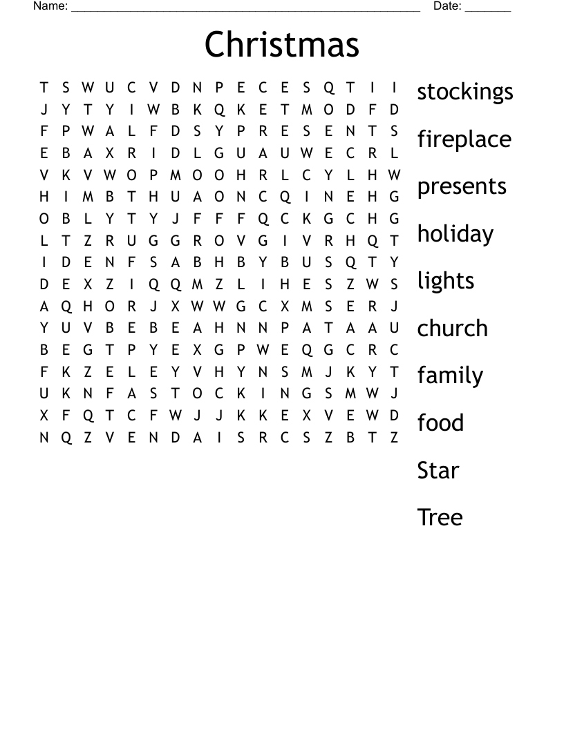 Christmas Word Search