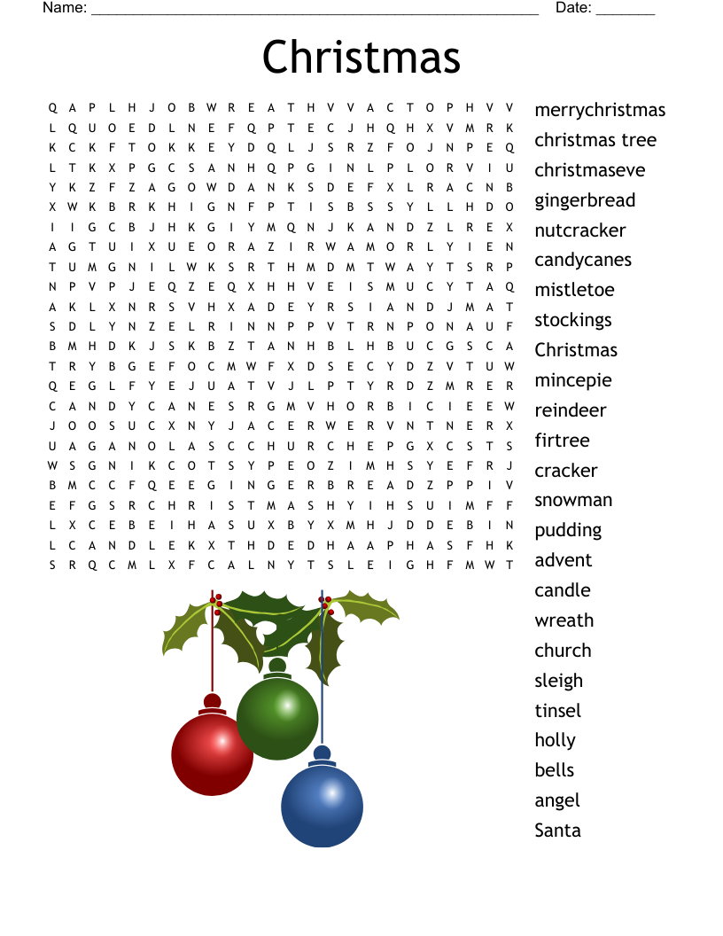 Christmas Word Search