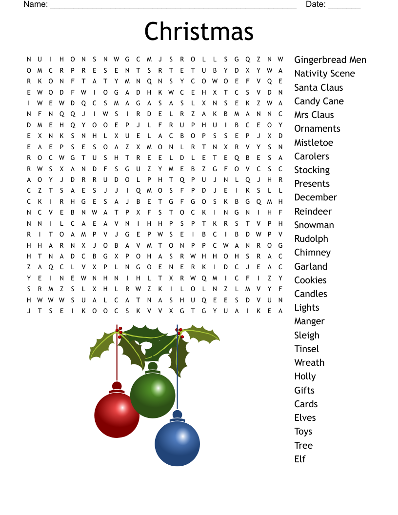 Christmas Word Search
