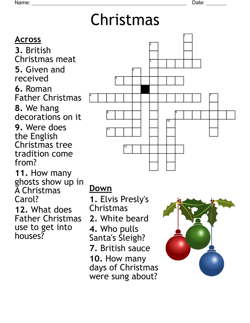 Christmas Crossword