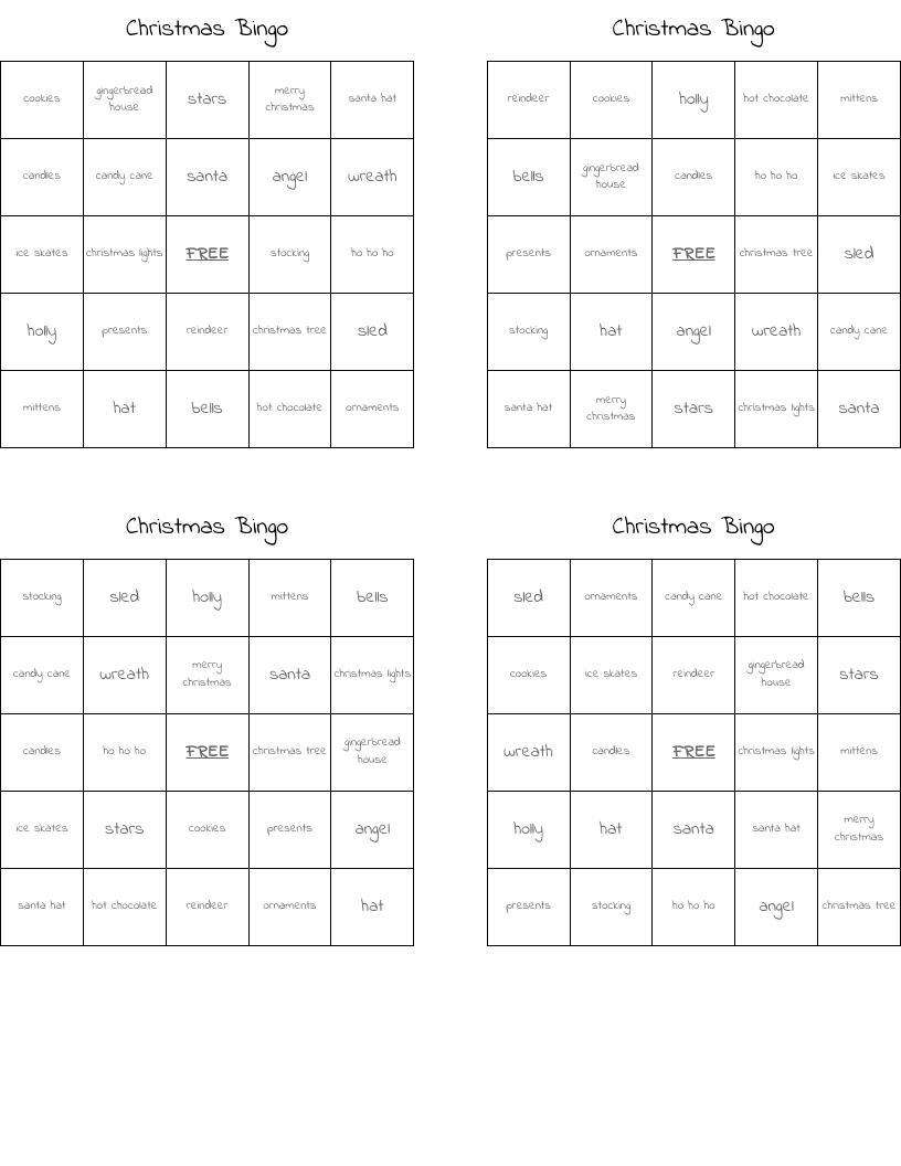 Christmas Bingo