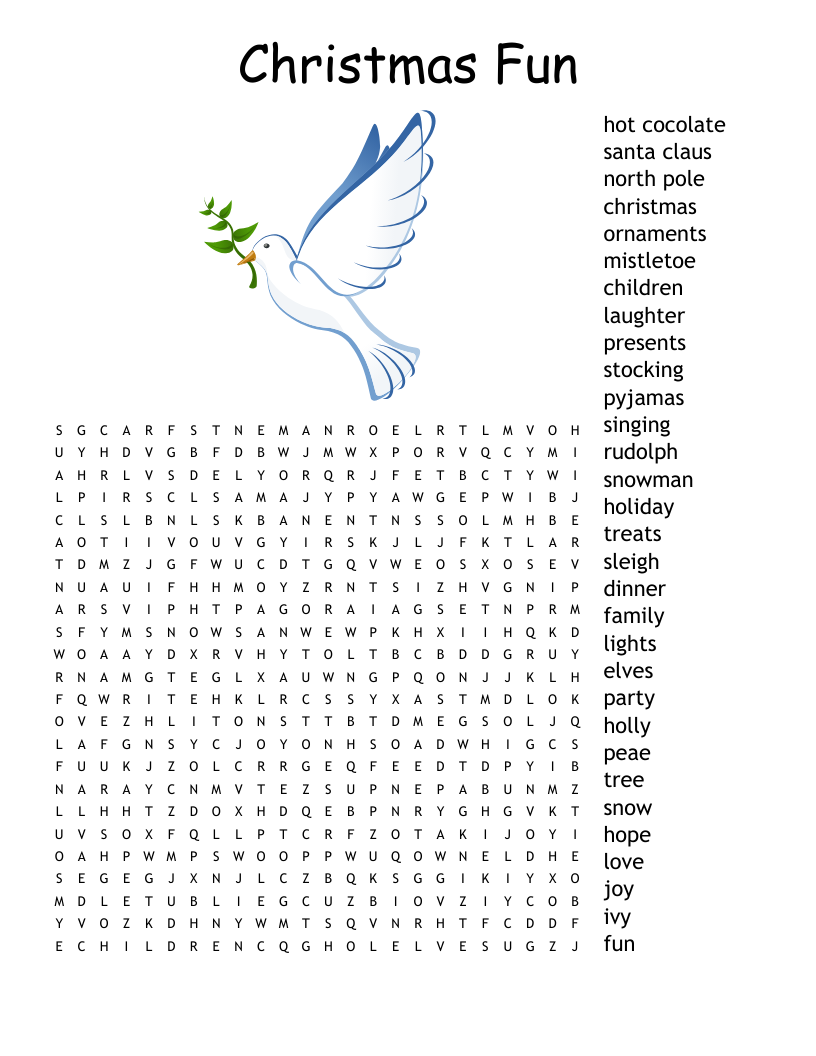 Christmas Fun  Word Search
