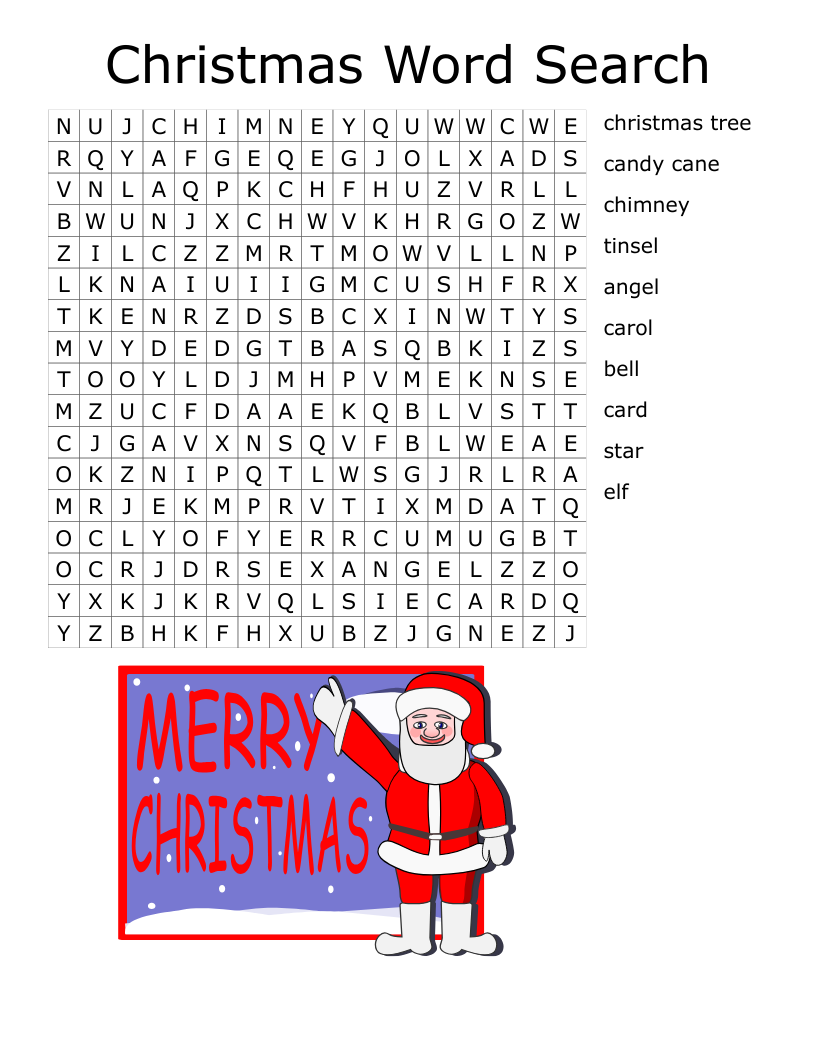 Christmas Word Search 