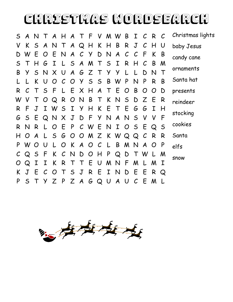 Christmas Wordsearch