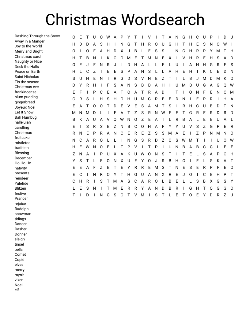 Christmas Wordsearch