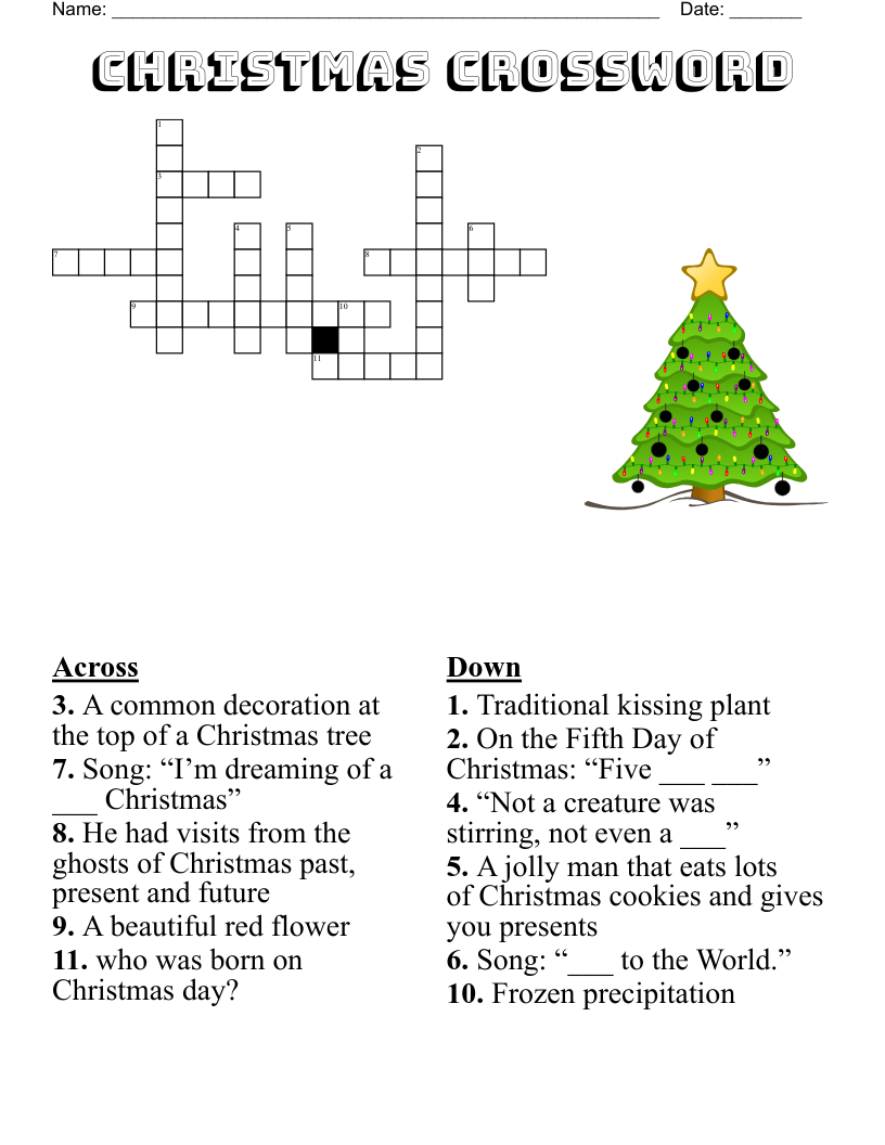 Christmas crossword