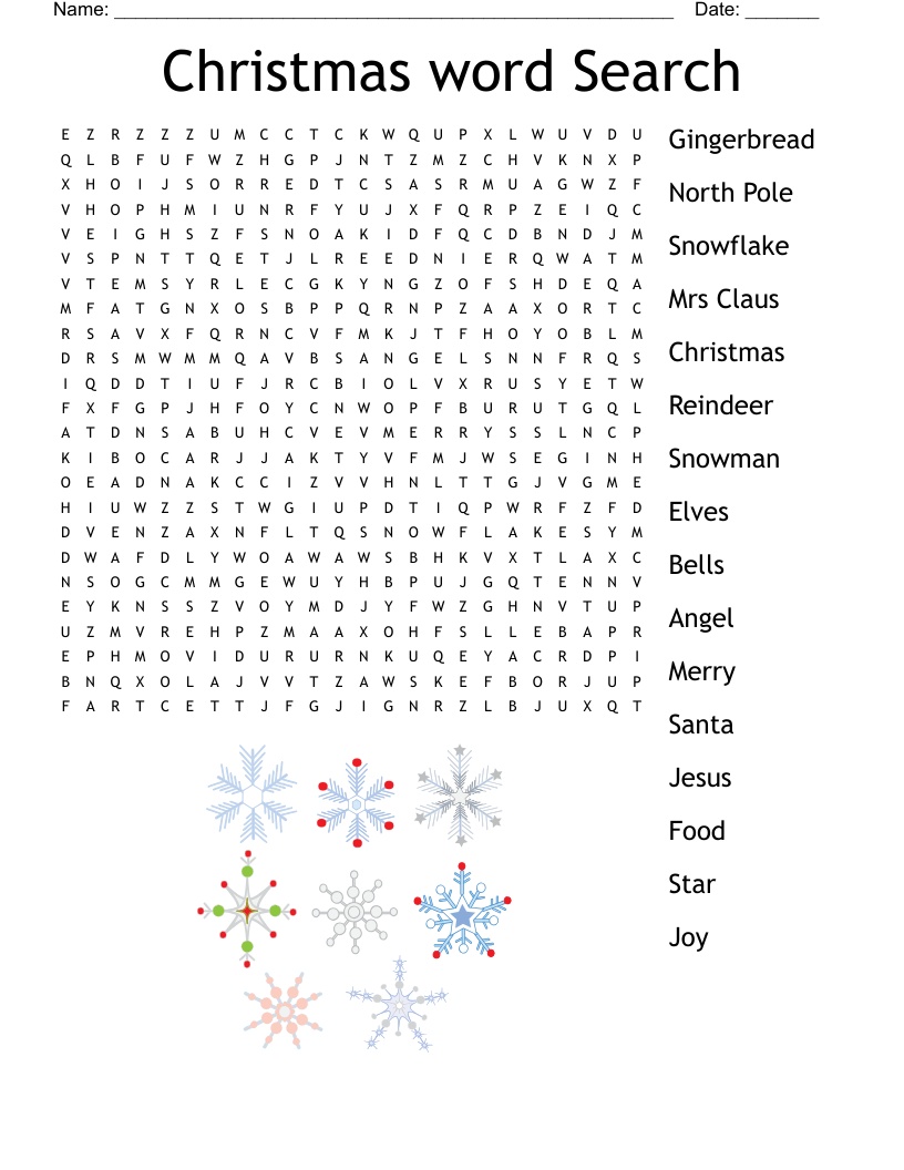 Christmas word Search 