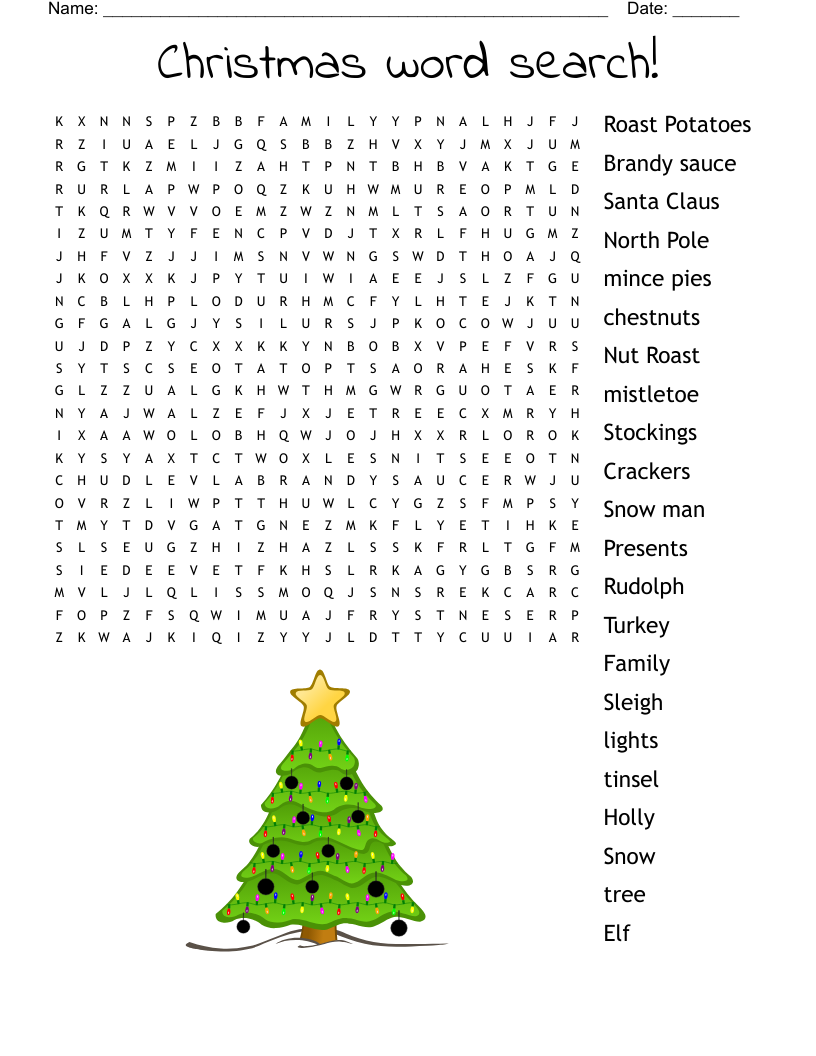 Christmas word search!