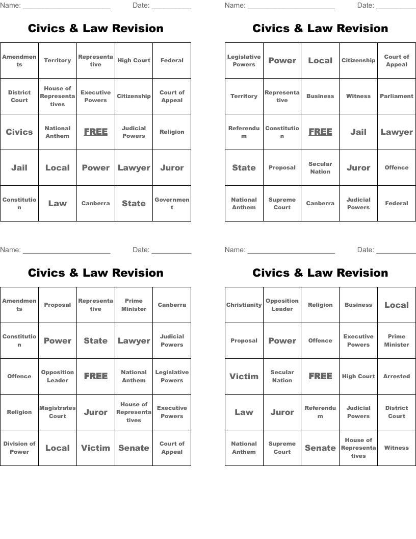 Civics & Law Revision