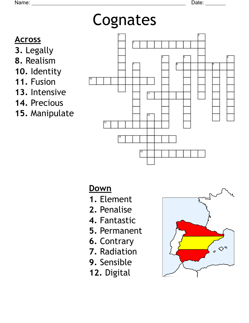 Cognates Crossword