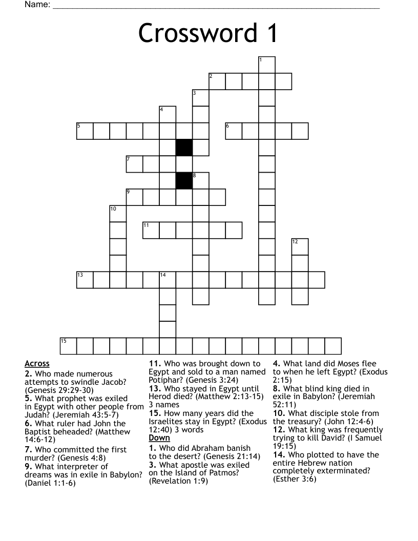 Crossword 1