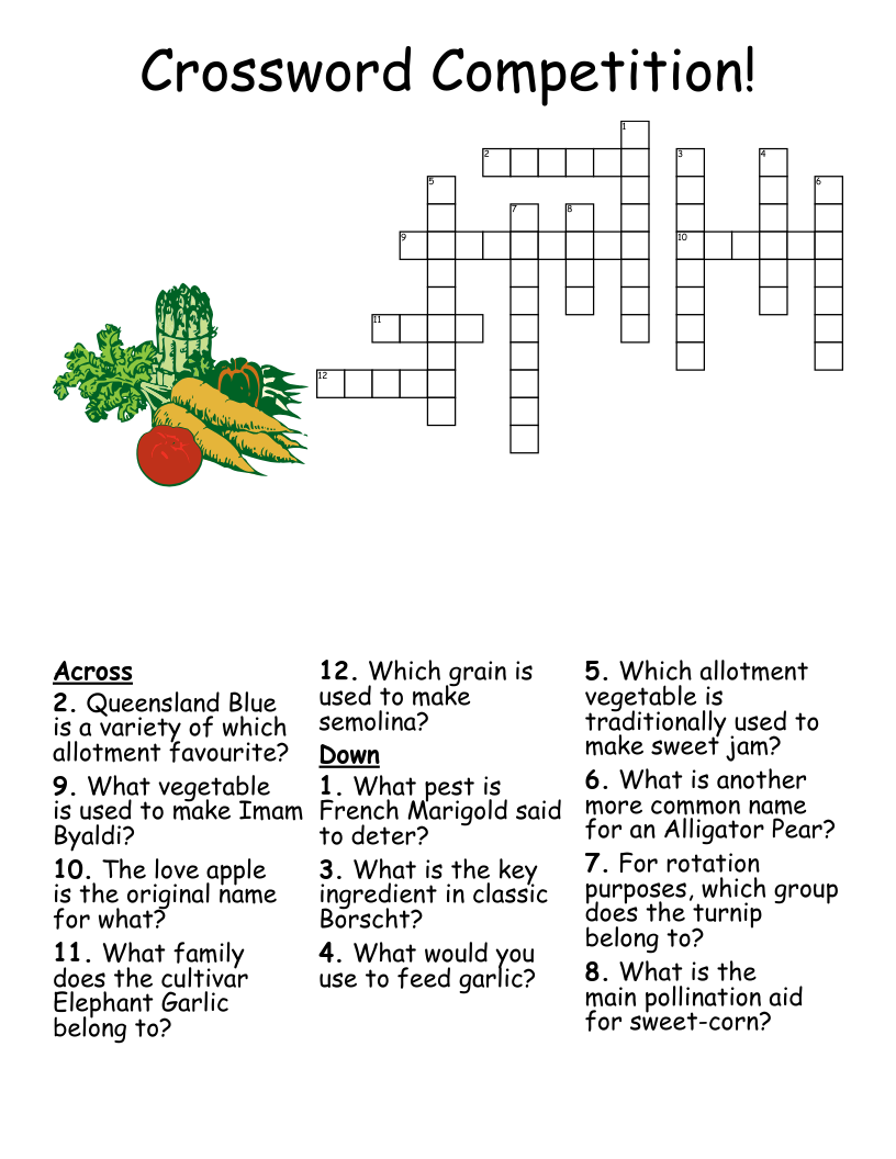 Crossword Competition!