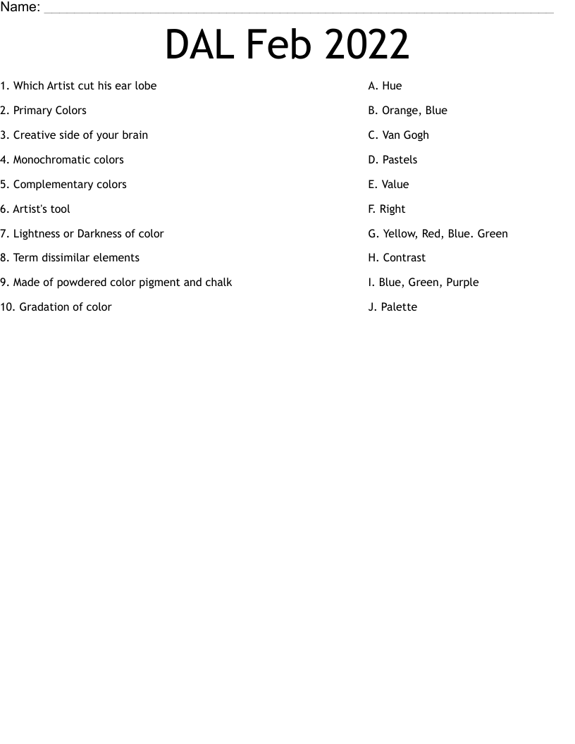 DAL Feb 2022 Worksheet