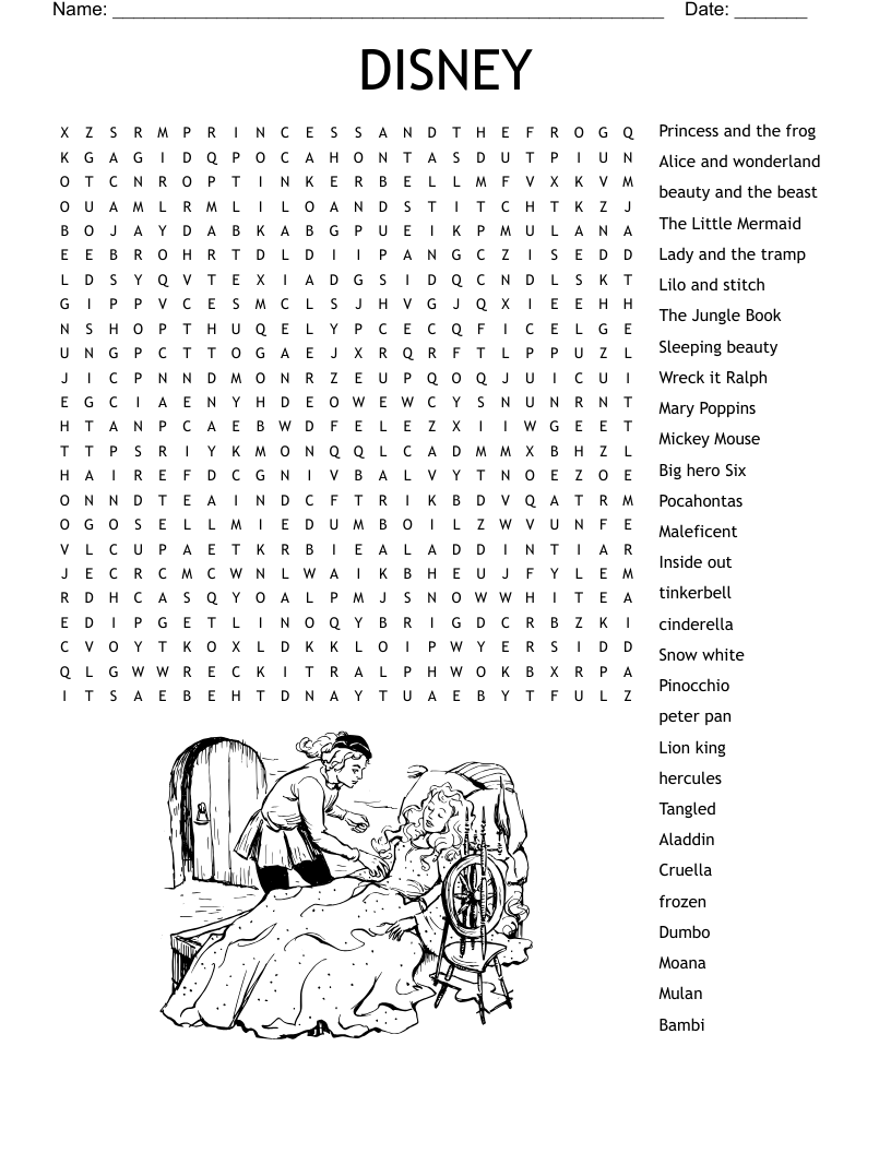 DISNEY Word Search