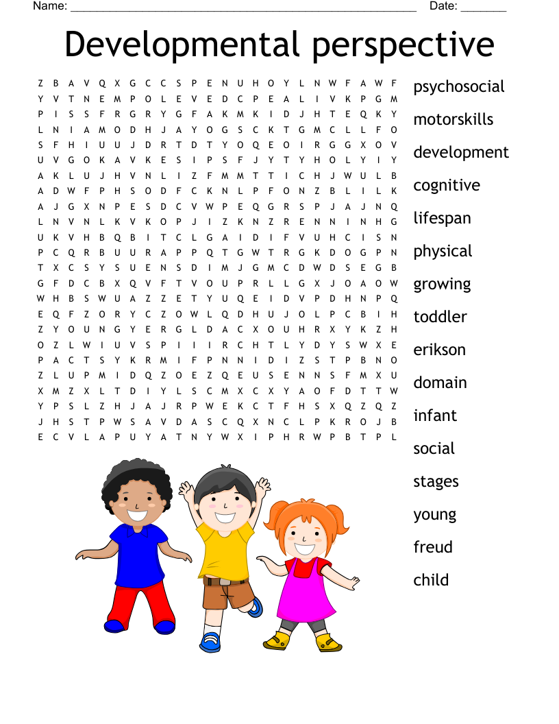 Developmental perspective Word Search