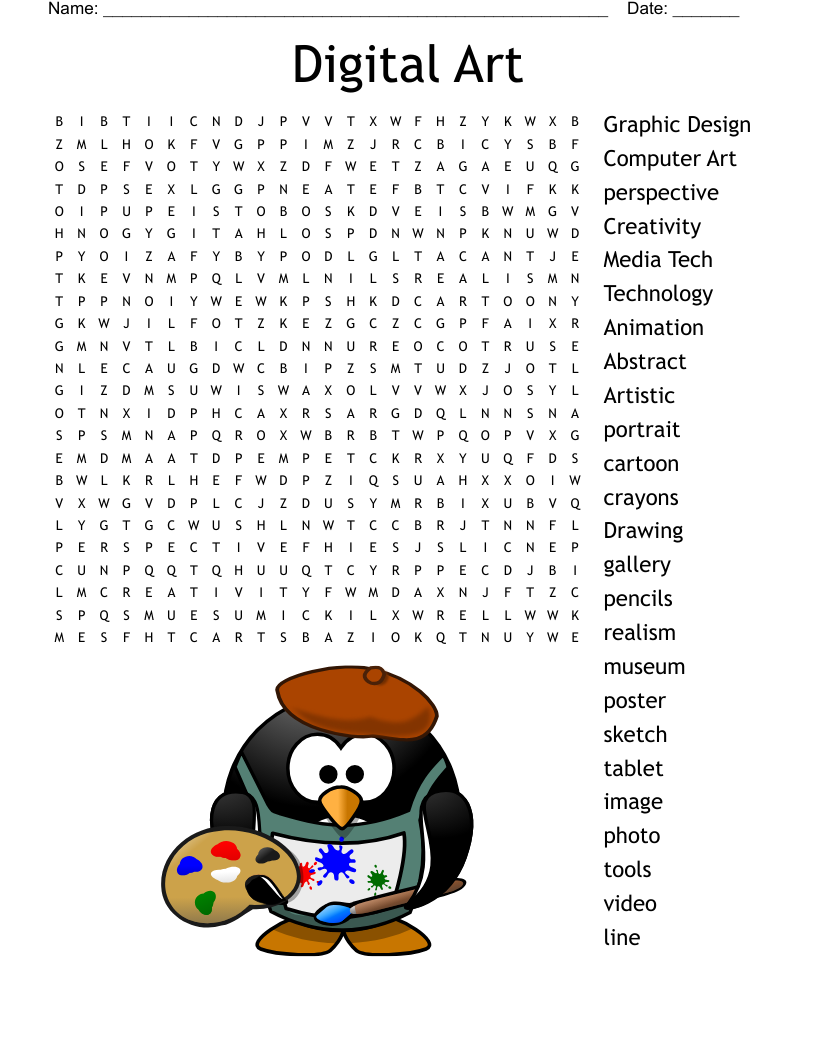Digital Art Word Search