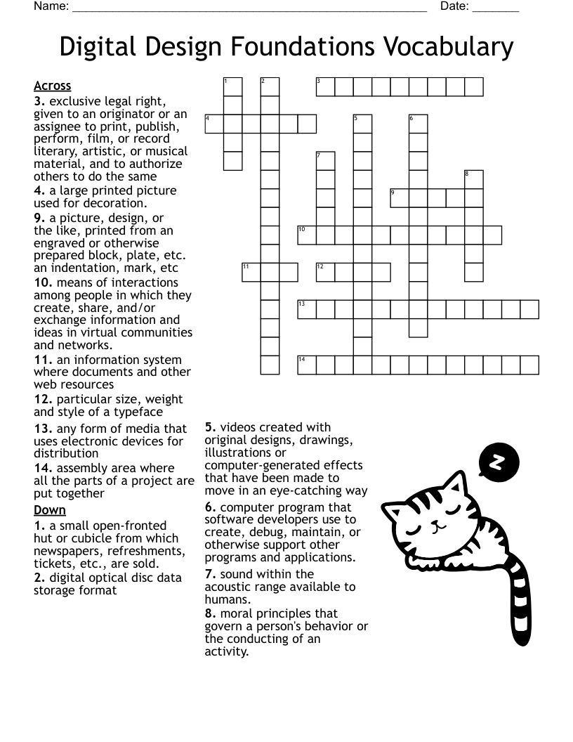 Digital Design Foundations Vocabulary Crossword
