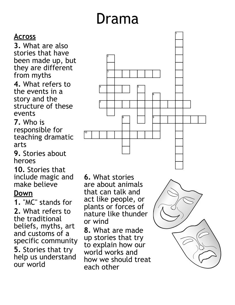 Drama  Crossword