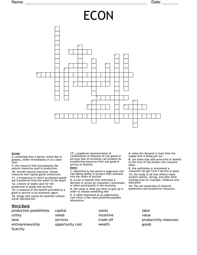 ECON Crossword