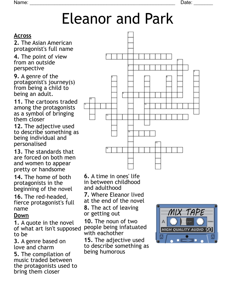 Eleanor and Park Crossword