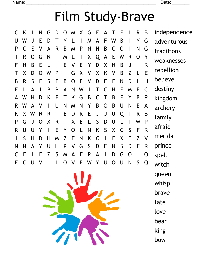 Film Study-Brave Word Search