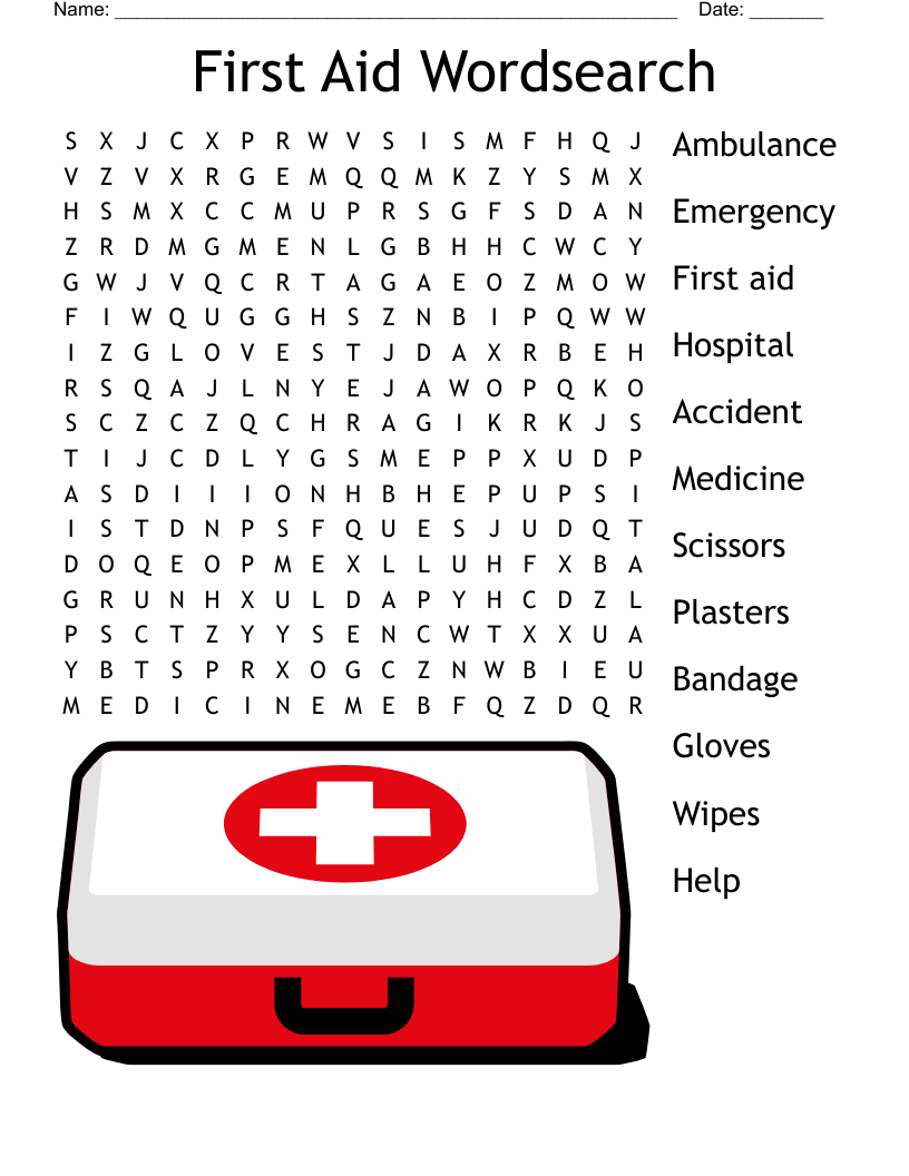 First Aid Wordsearch